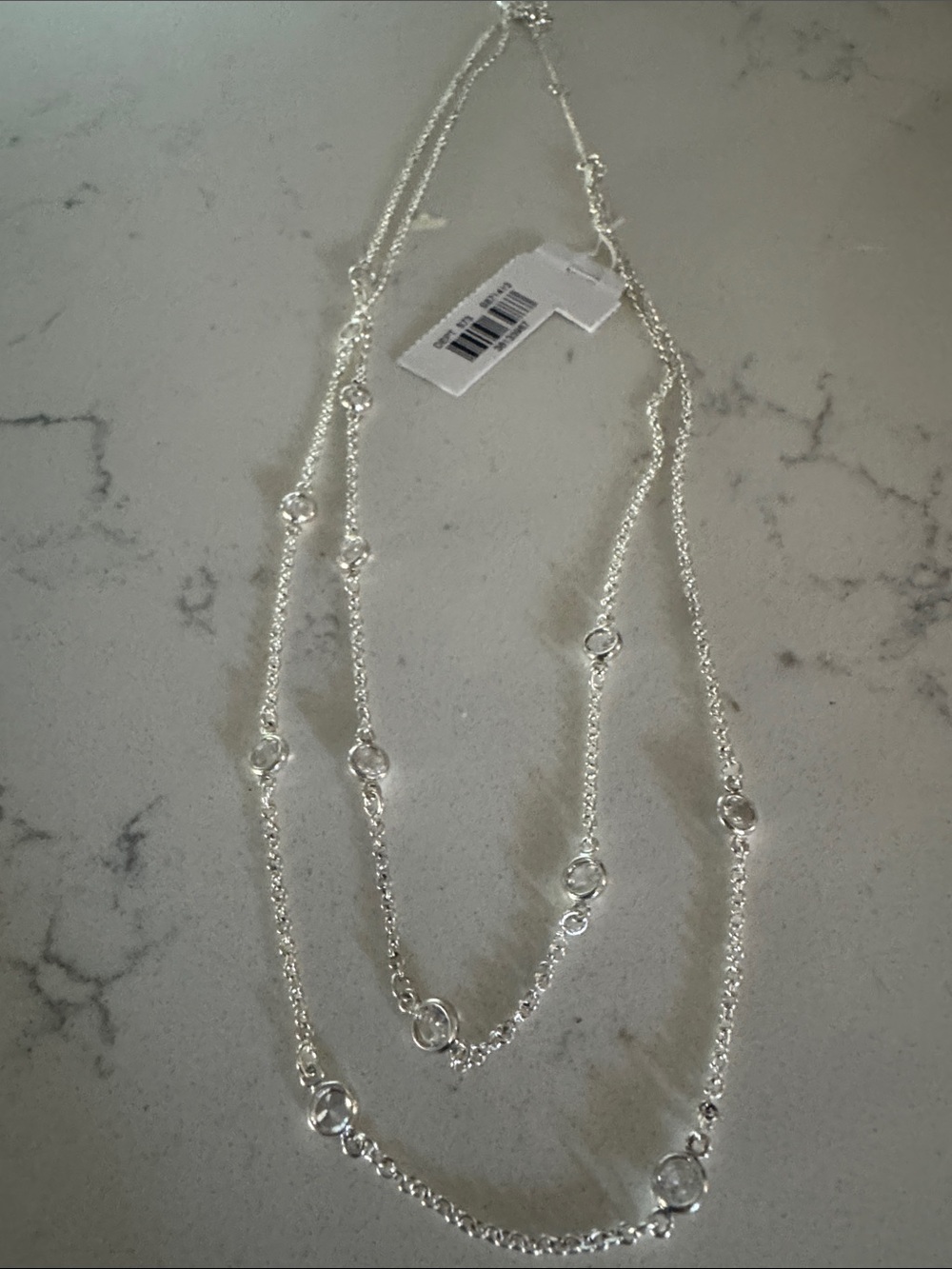 Silver Multi-Strand Beaded Necklace - Women Jewelry